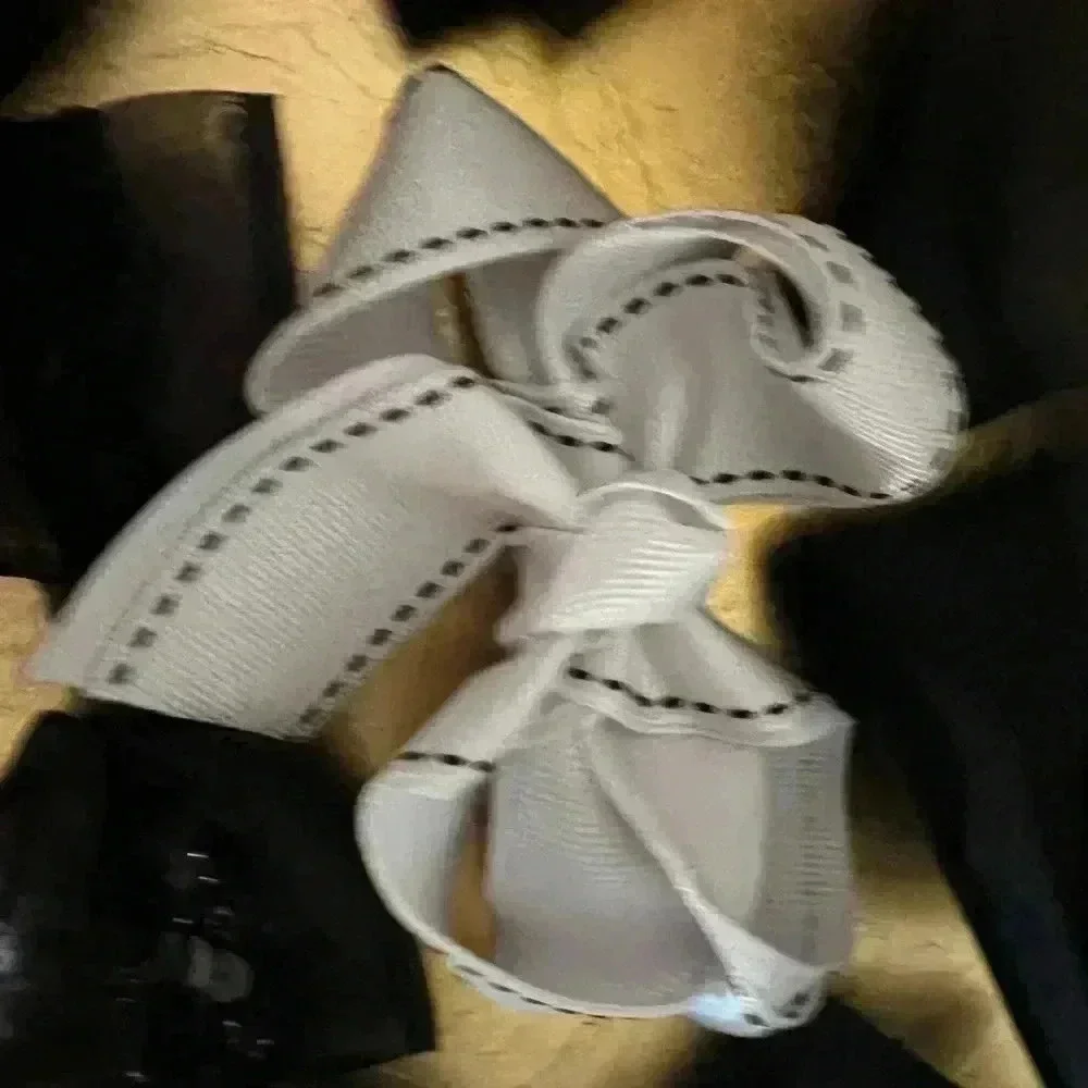 LOT OF 5 GIRLS HAIRBOWS BLACK/ BLACK&WHITE